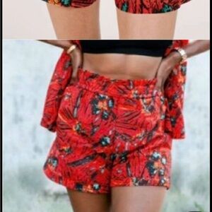 Smash + Tess Red shorts
